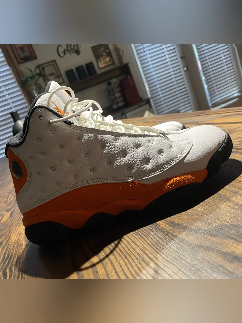 Jordan Men’s 13 Retro Sneakers - White/Orange/Black